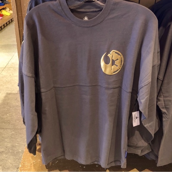 Disney Parks Galaxy’s Edge Star Wars Gray Spirit Jersey Tee T-Shirt - Picture 6 of 13